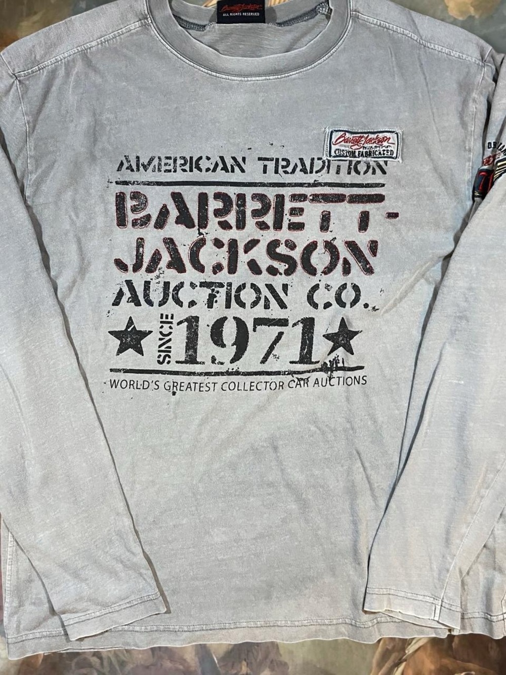 Barrett-Jackson 1971 Long Sleeve Graphic Tee - Light Gray